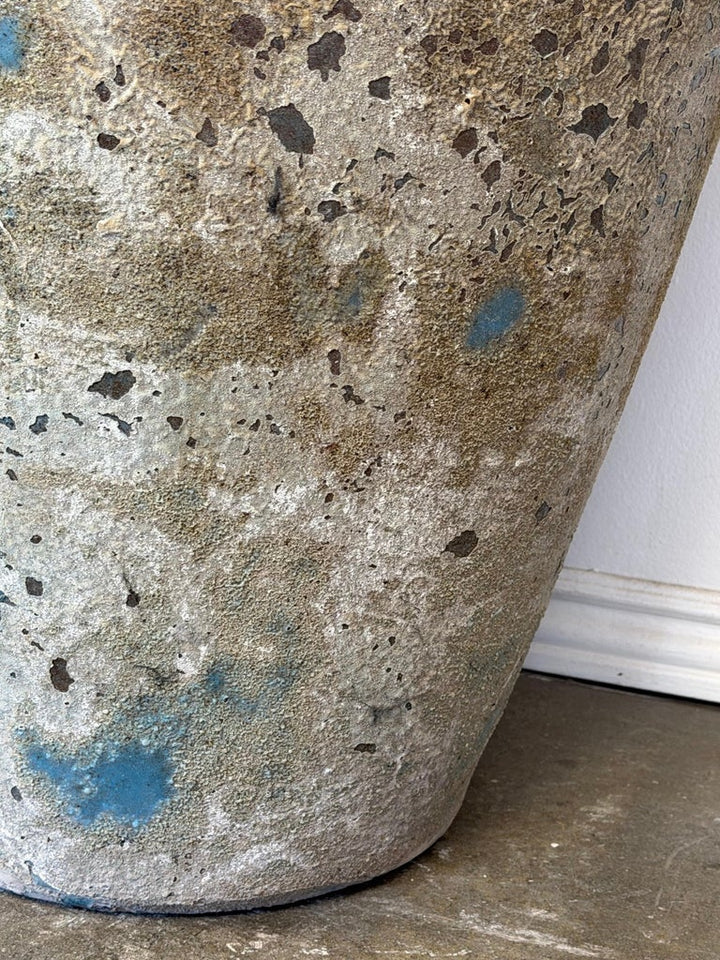 Pair of Monumental Antique Water Jars - Large with Original Turquoise Glaze