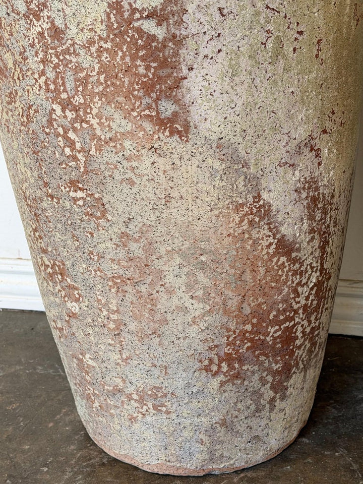 Pair of Monumental Antique Water Jars - Tall Crucible Form Olive Jars