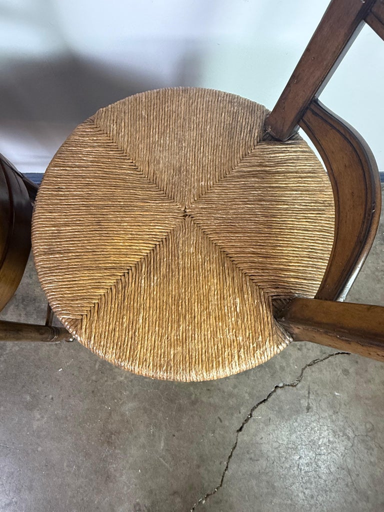 Set of Three French Ladder Back Bar Stools