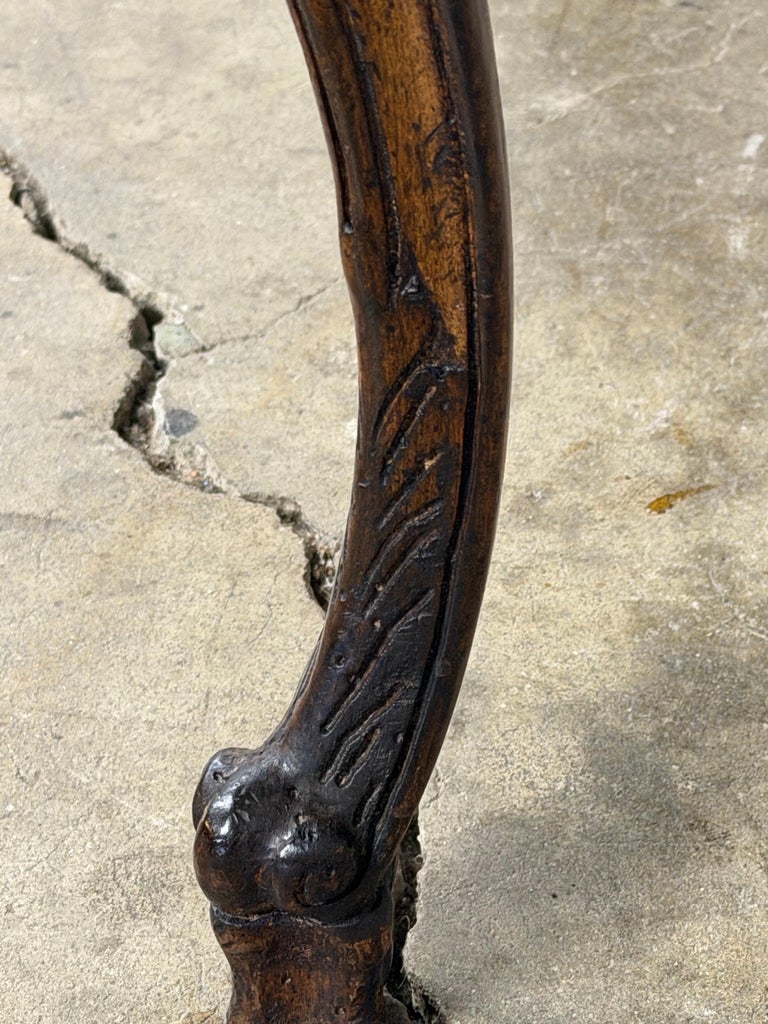 Pair of Louis XV Side Tables, Burl Walnut, Hand-Carved, Circa 1920s