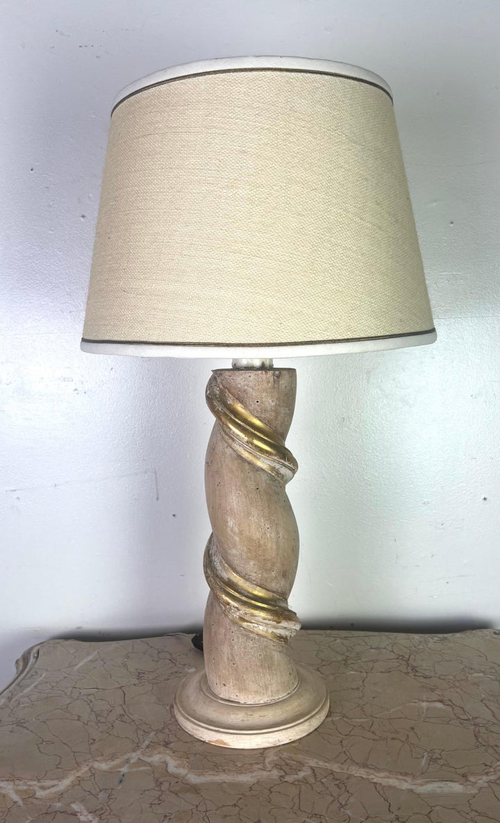 Pair of Italian Twisted Column Lamps w/ Shades