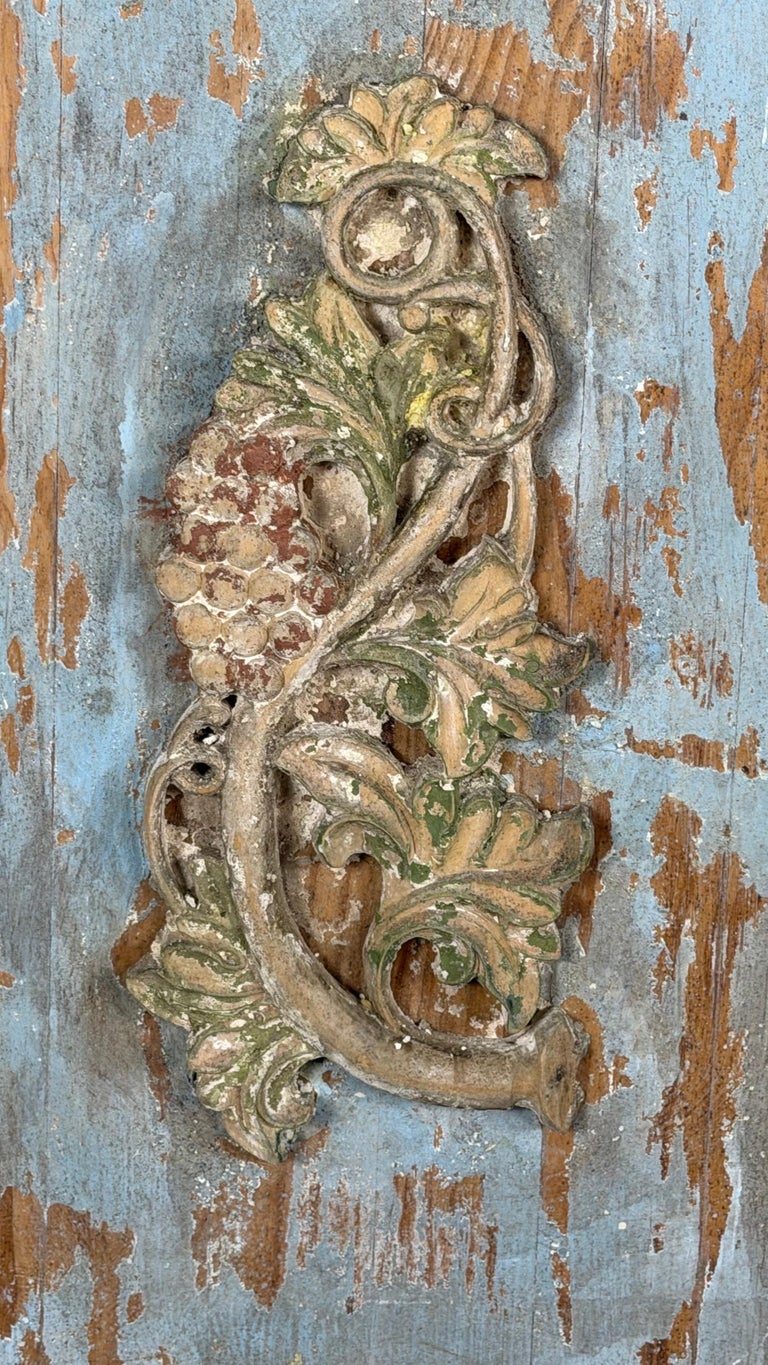 19th Century French Louis XV Rococo Doors with Distressed Wood Finish
