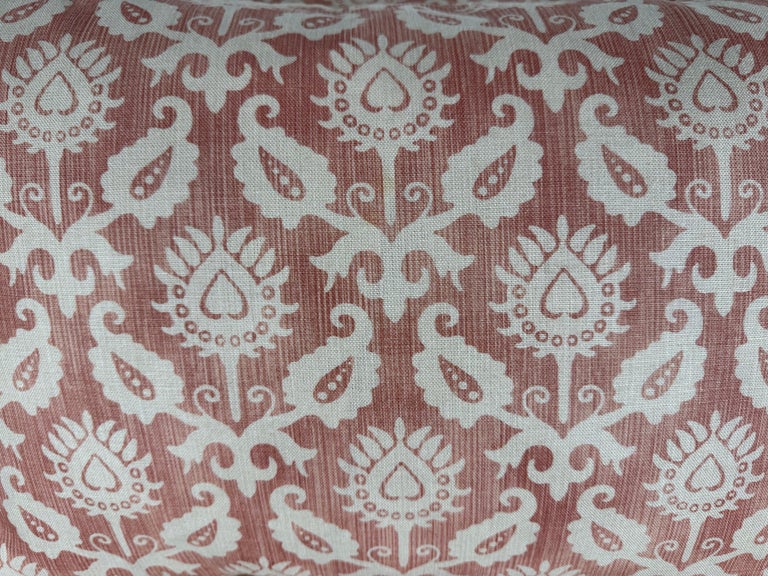 Pair of Contemporary Printed Linen Pillows