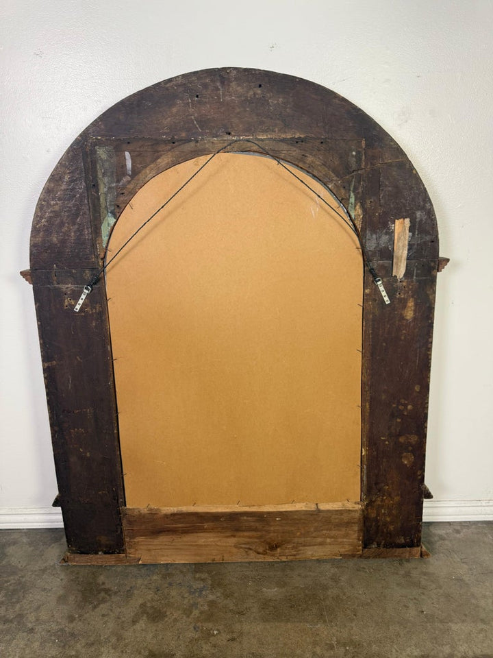 Antique Carved Giltwood Arch-Top Mirror, Continental Europe, 18th–century