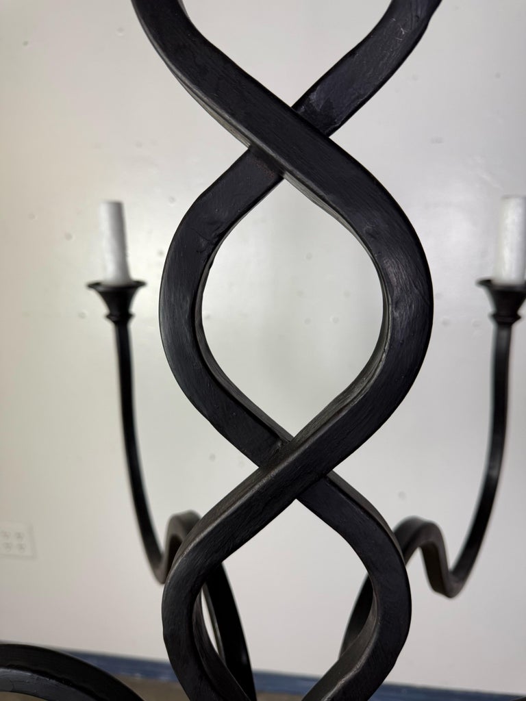 Wrought Iron Mulholland Chandelier by Miamar Home