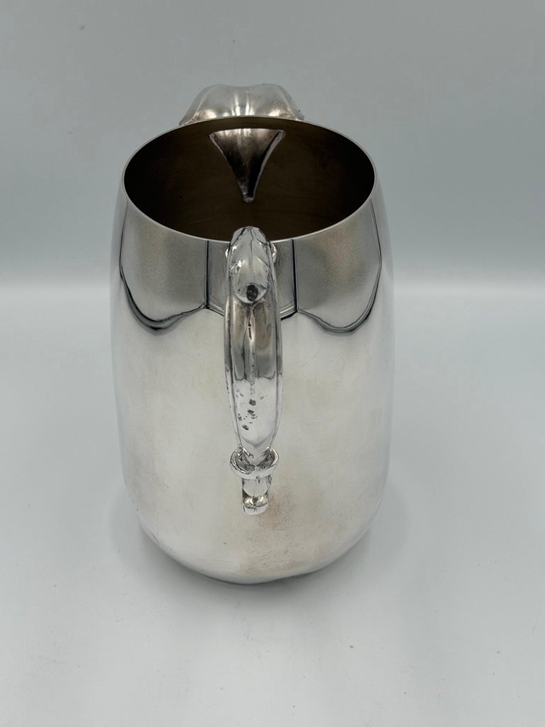 Edwardian Silver Plate Creamer Jug with Scroll Handle
