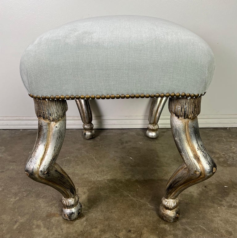 Pair of Benches w/ Silvered Antelope Legs