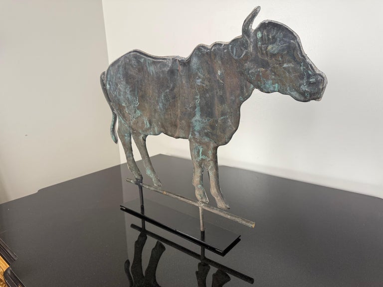 19th Century American Copper Bull Weathervane