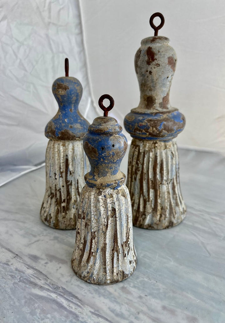 A Set of Three Italian Painted Tassels