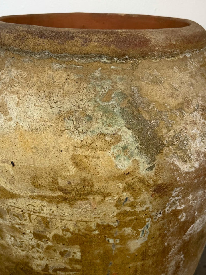 Antique Monumental Olive Jar, Terracotta with Weathered Patina