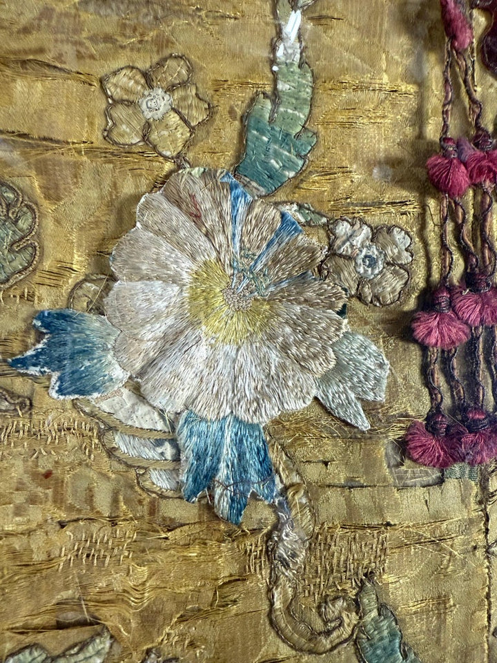 Antique Continental Ecclesiastical Embroidered Textile, 17th–18th Century