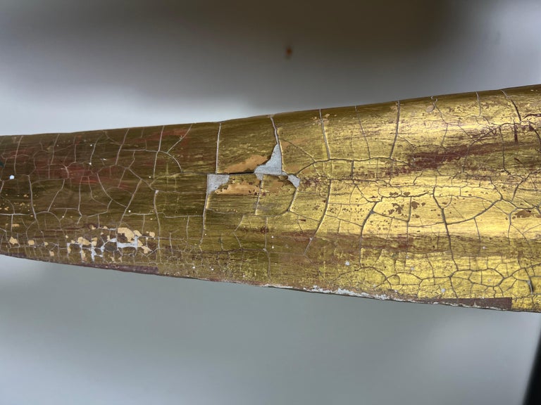 Pair of 19th Century Giltwood Wings on Iron Bases