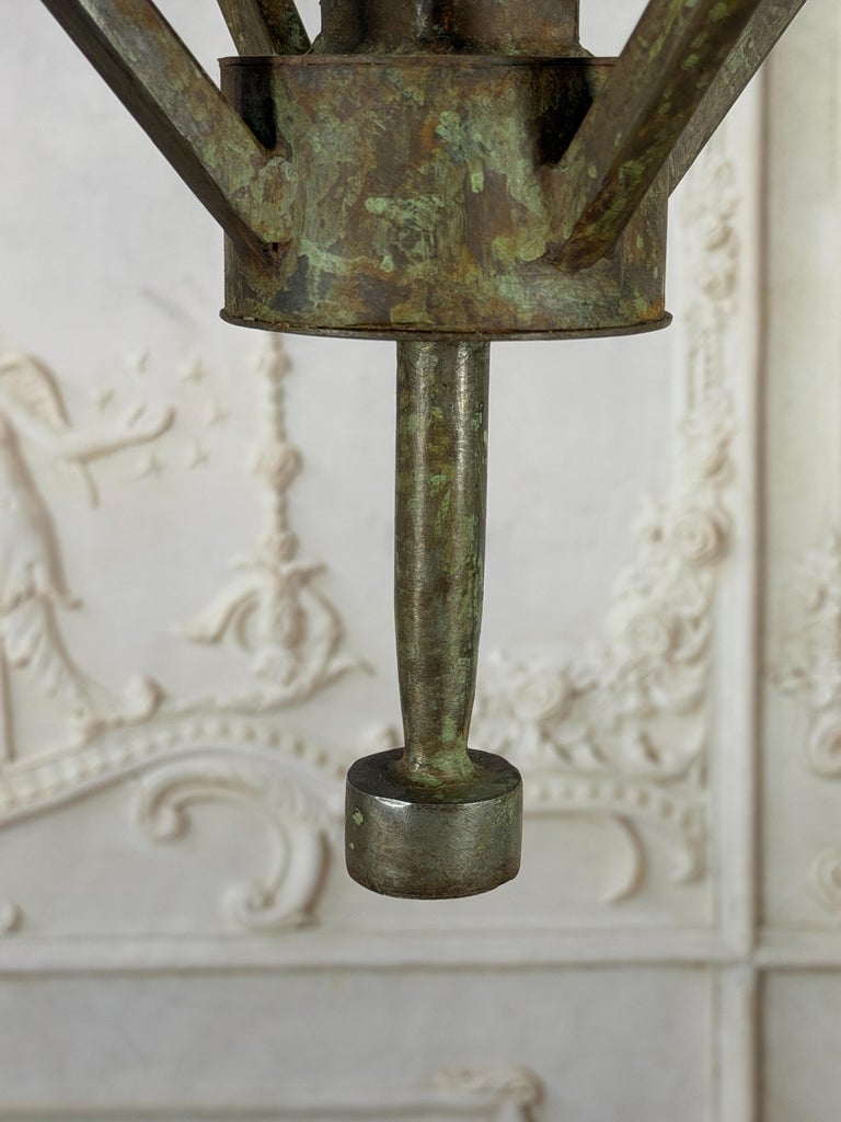 Modern Hand-Forged Wrought Iron Chandelier by Melissa Levinson, USA