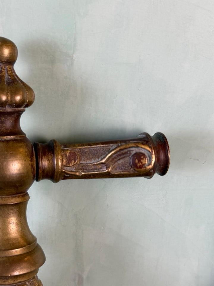 Pair of Monumental Cast Bronze Neoclassical Door Pull Handles