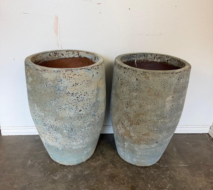 Atelier Vierkant Style Terra Cotta Planters-Pair