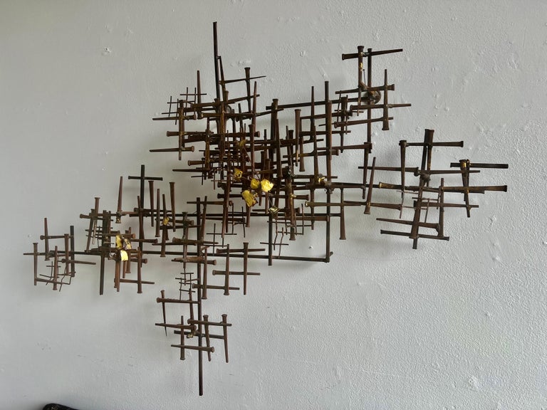 Mid Century Brutalist Nail Wall Art