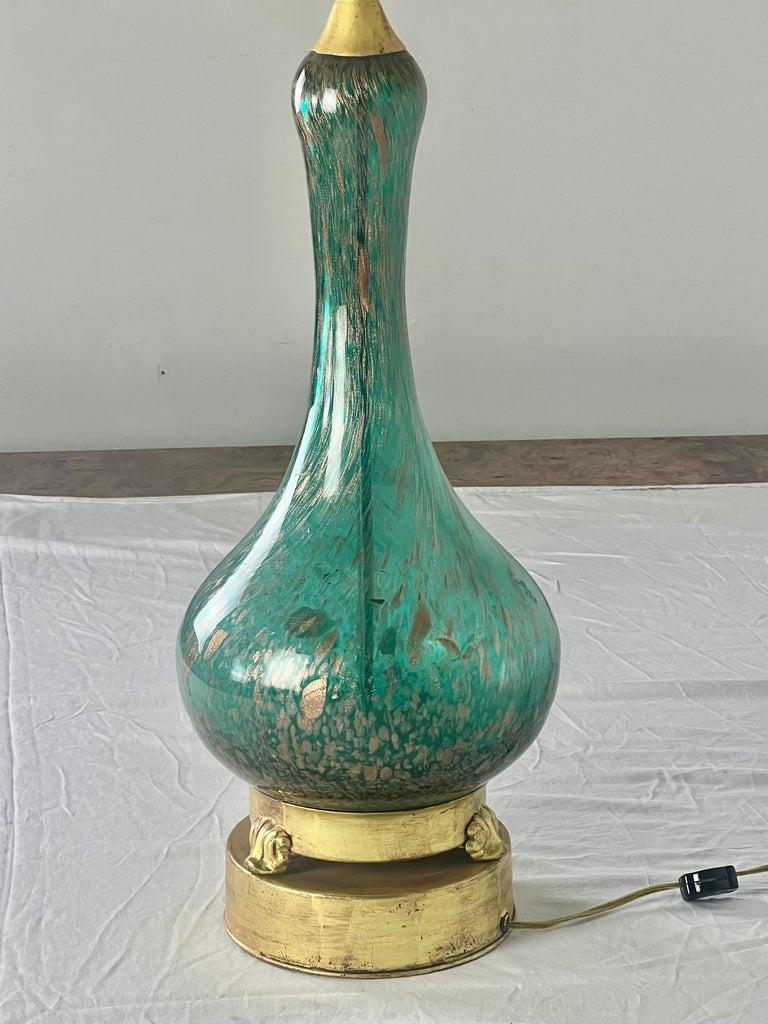 20th Century Murano Lamp with Parchment Shade