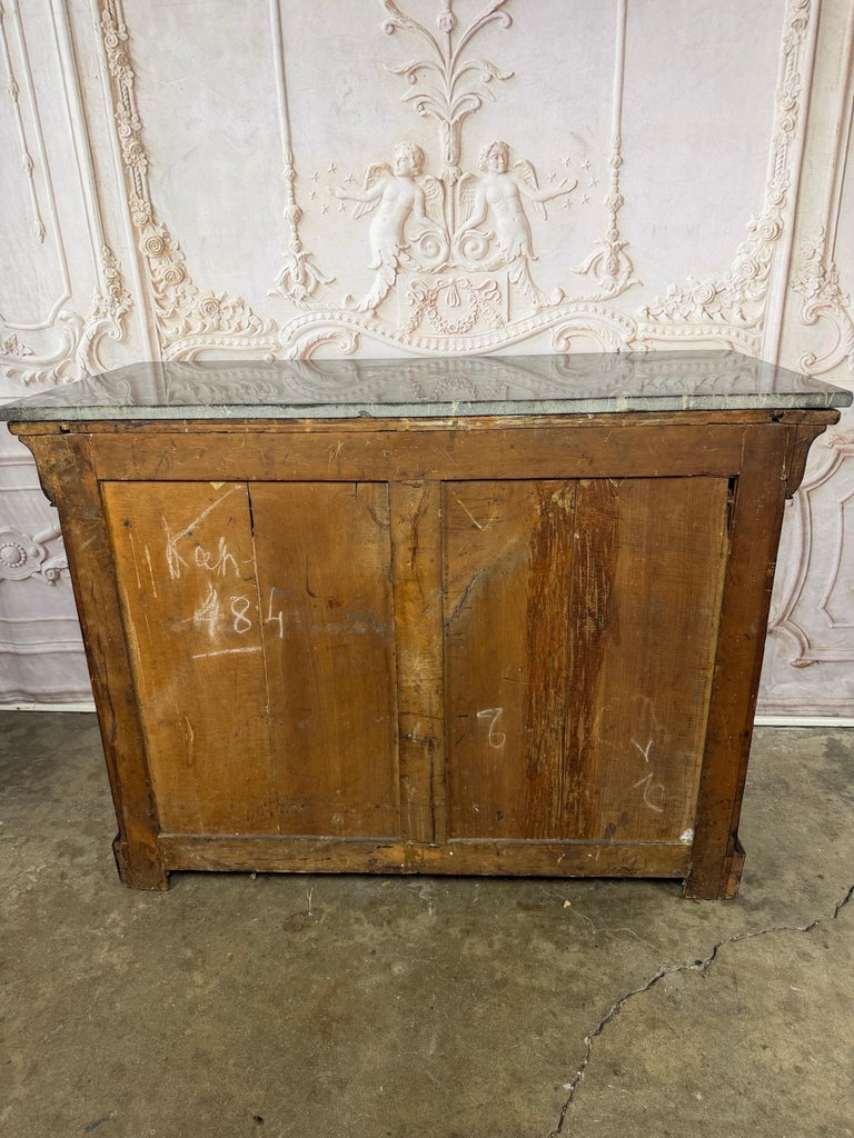 Antique French Louis Philippe Burl Walnut Commode-Marble Top