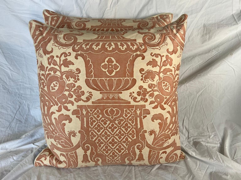 Pair of Carnavalet Patterned Fortuny Pillows