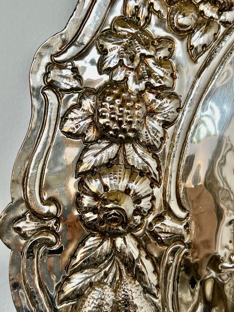 Pair of 19th C. English Silvered Sconces