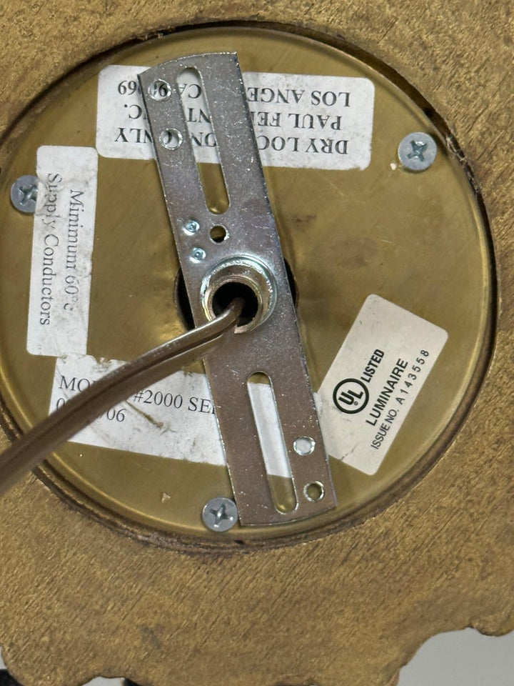 Paul Ferrante Gilt and Iron Six-Light Chandelier, 20th Century