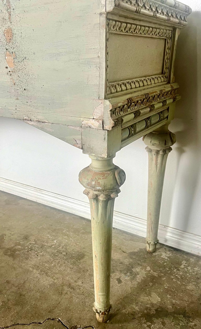 French Louis XVI Style Painted Console