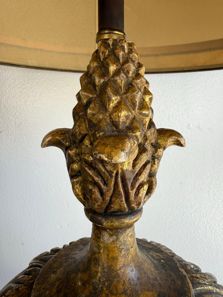 Pair of Hand Painted Lamps w/ Parchment Shades