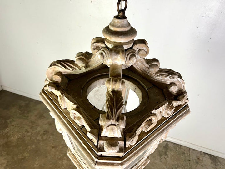 Carved Italian Baroque Lantern C. 1940's