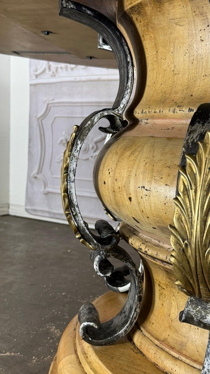 French Neoclassical Dining Table- Acanthus Pedestal