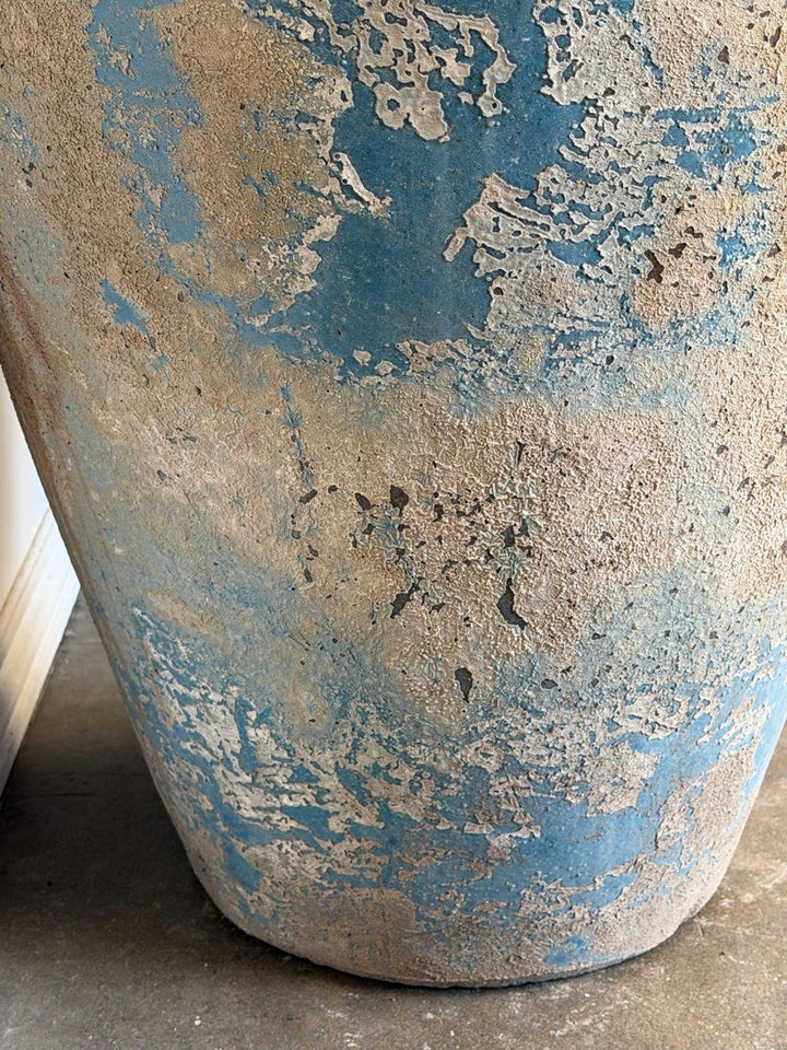 Pair of Monumental Antique Water Jars - Large with Original Turquoise Glaze