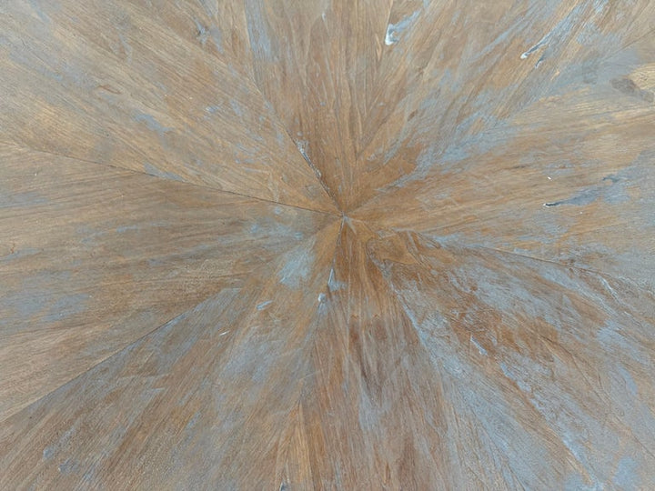 Rustic Painted Pedestal Dining Table