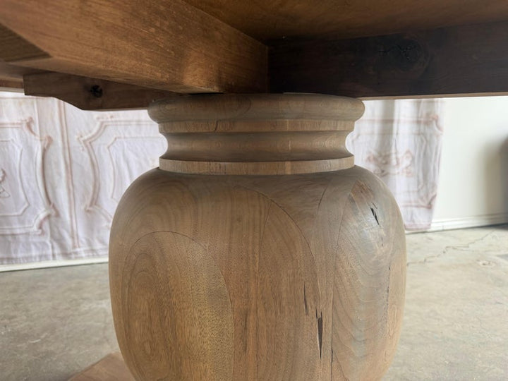 Rustic Walnut Pedestal Dining Table By Miamar Home