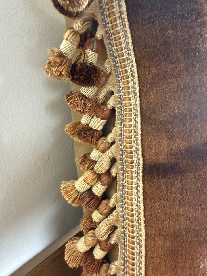 Late 18th Century Tapestry Pillow with Contemporary Velvet and Trim