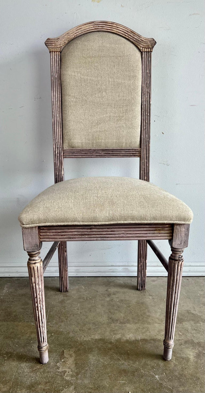 Set of Eight Italian Bleached Dining Chairs C. 1900's