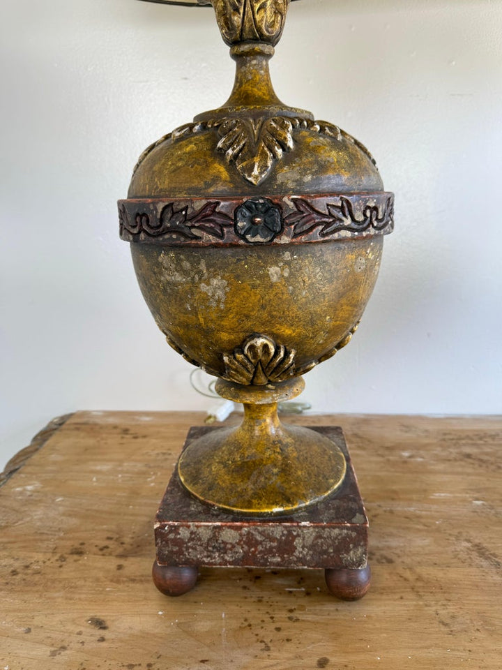 Pair of Hand Painted Lamps w/ Parchment Shades