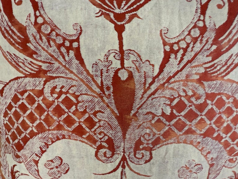 Pair of Authentic Fortuny Mezzaro / Mezziano Textile Pillows