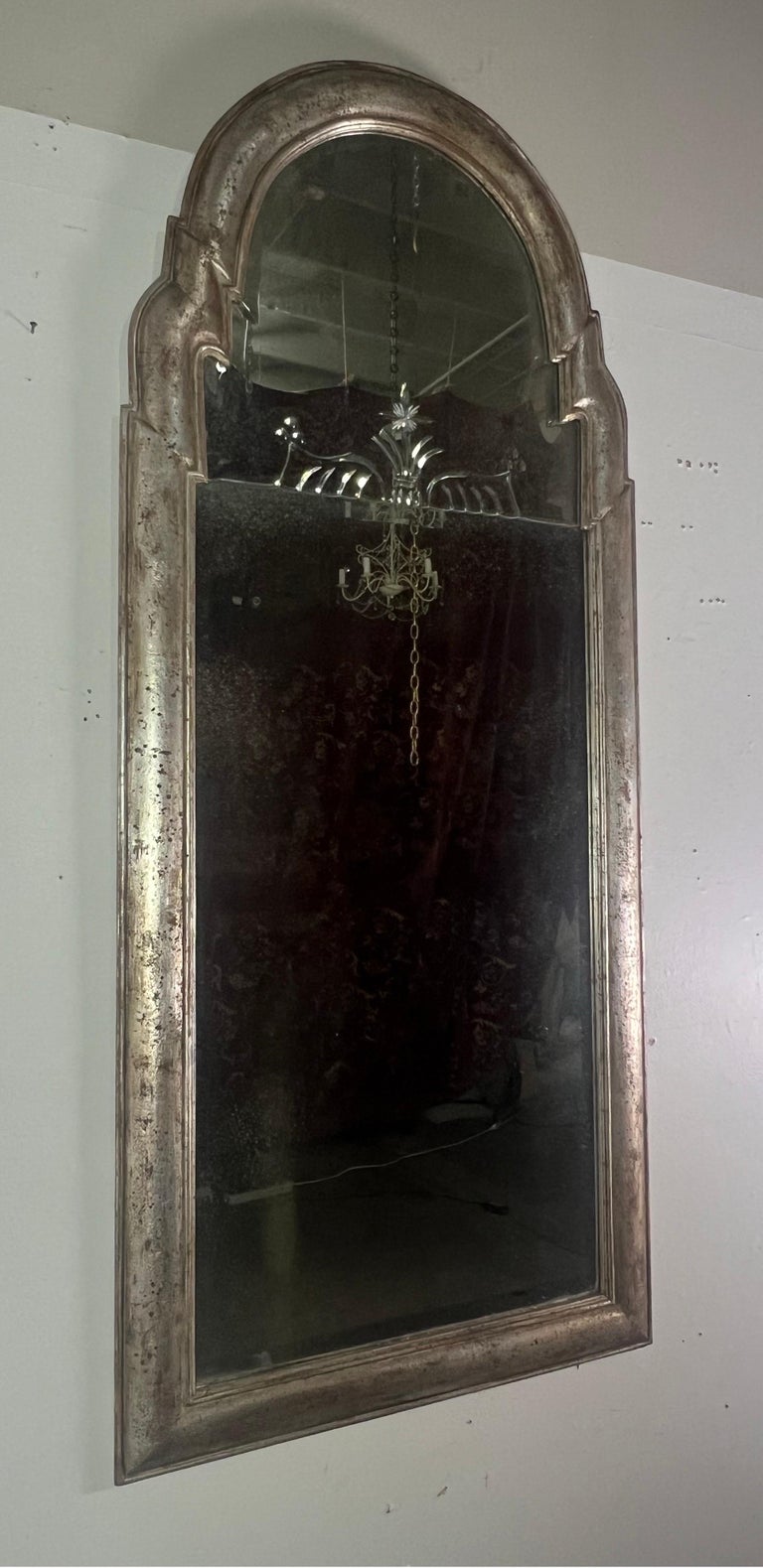 Art Deco Silvered Etched MIrror C. 1930's