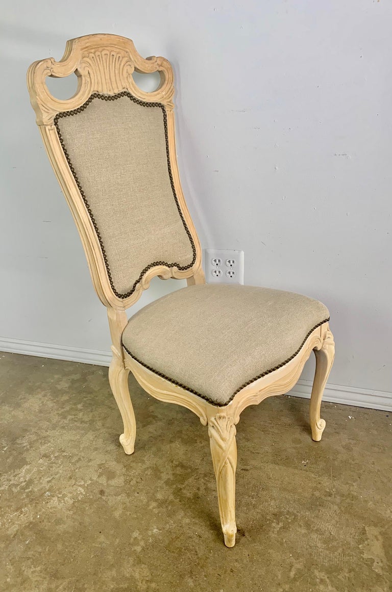 Set of Eight Italian Carved Dining Chairs C.1940’s