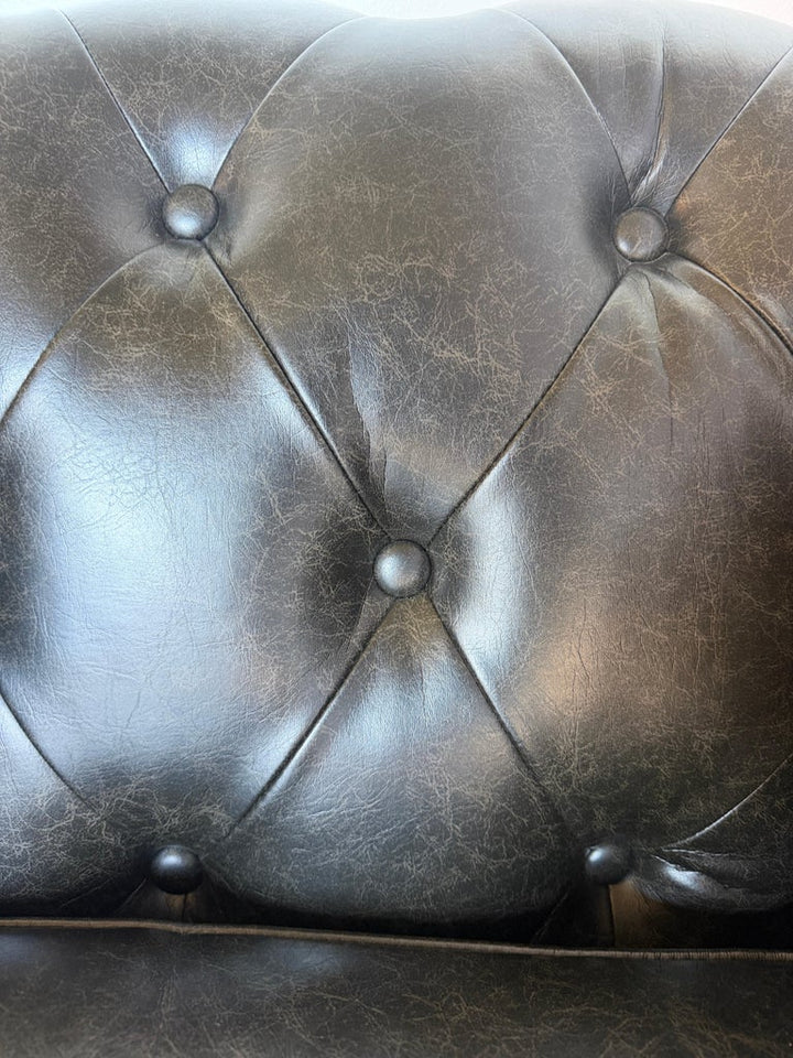 Pair of English CHesterfield Club Chairs- Tufted Armchairs