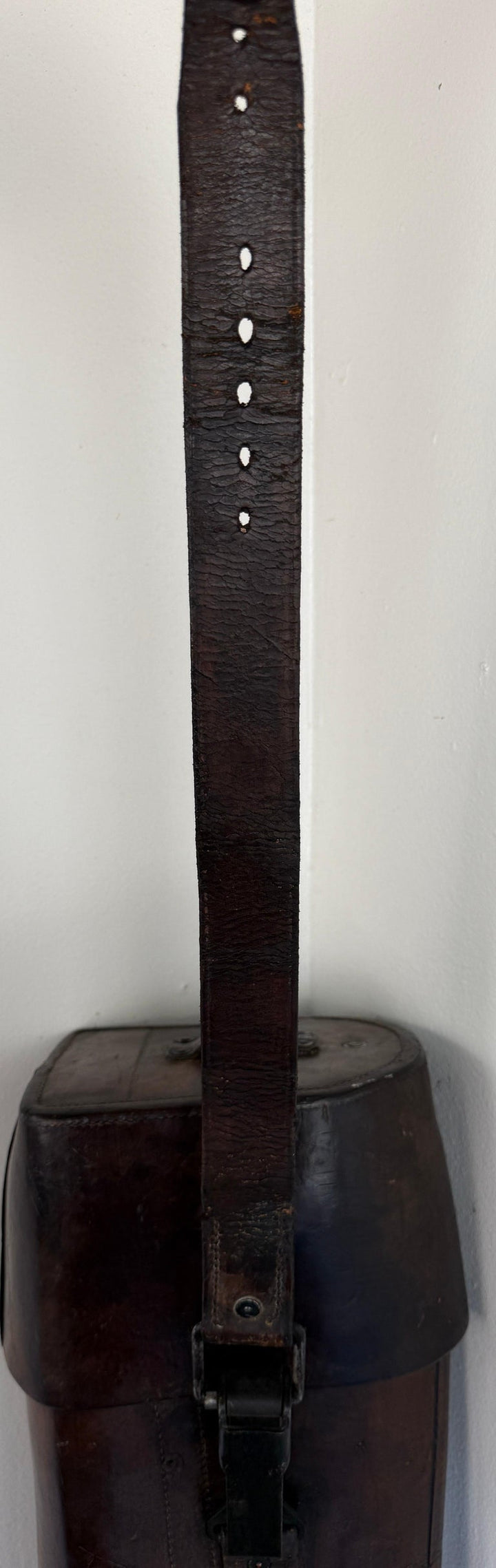 Antique 19th C. Cavalry Leather Rifle Scabbard - Original Hand-Stitched Saddle