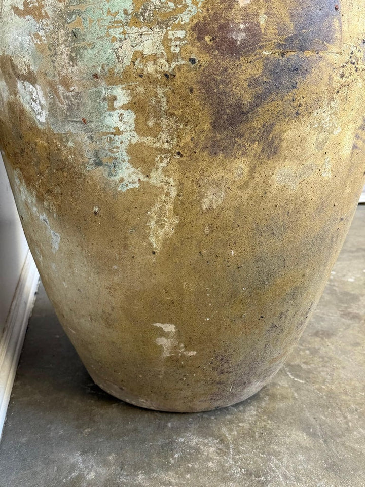 Antique Monumental Olive Jar, Terracotta with Weathered Patina