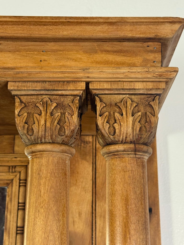 Antique Continental Architectural Wood Fireplace Mantel, 19th Century