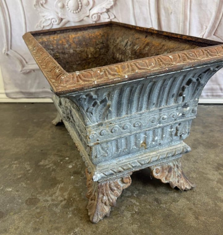 Antique French Cast Iron Jardinière Planter, Louis XVI Style, 1880
