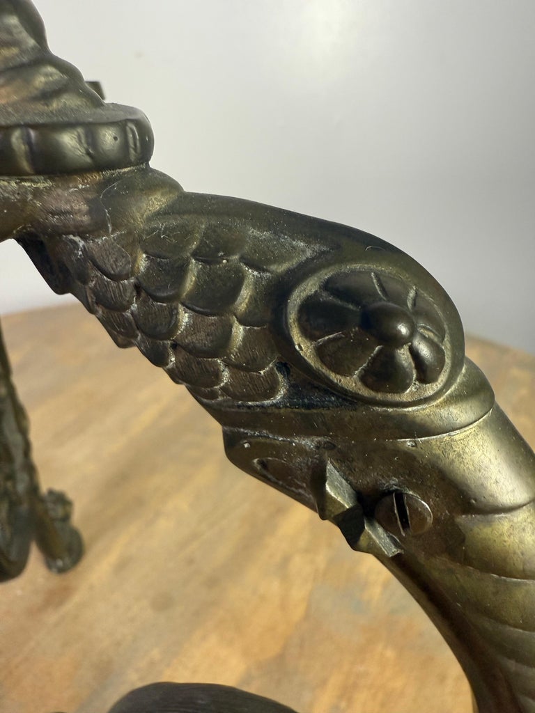 19th C. Bronze Table w/ Onyx Top