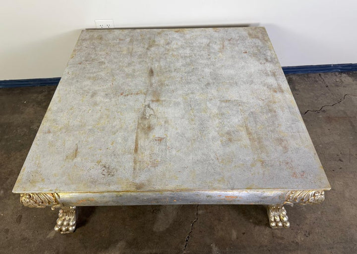 Italian Baroque Style Silvered Coffee Table
