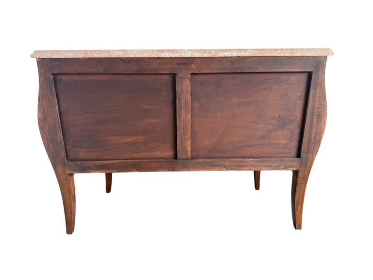 Pair of Spanish Bombe Chests with Portuguese Marble Tops