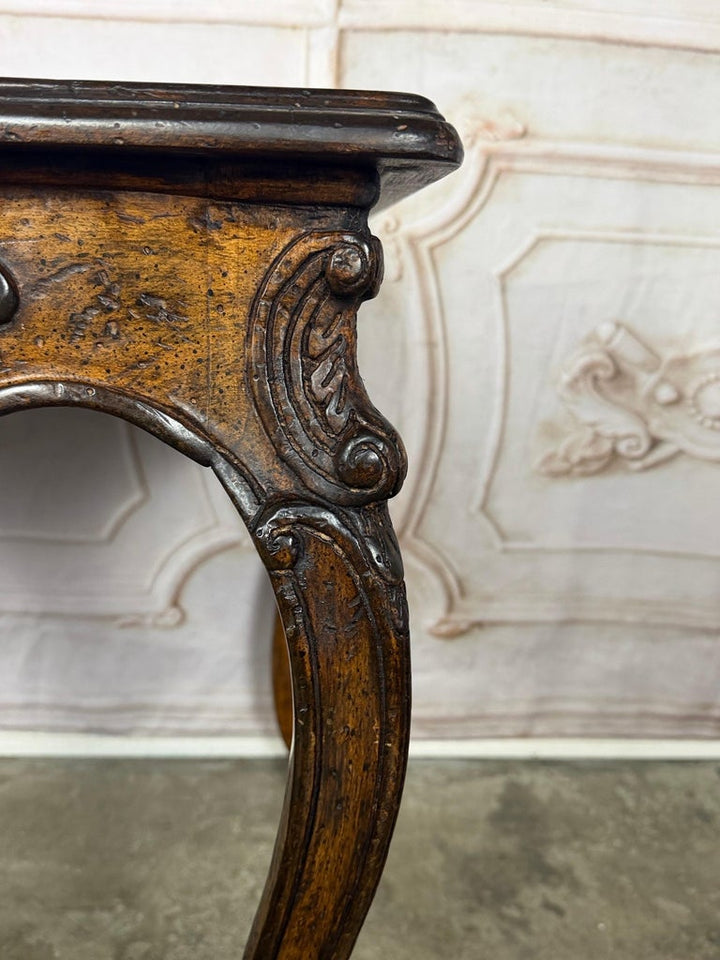 Pair of Louis XV Side Tables, Burl Walnut, Hand-Carved, Circa 1920s