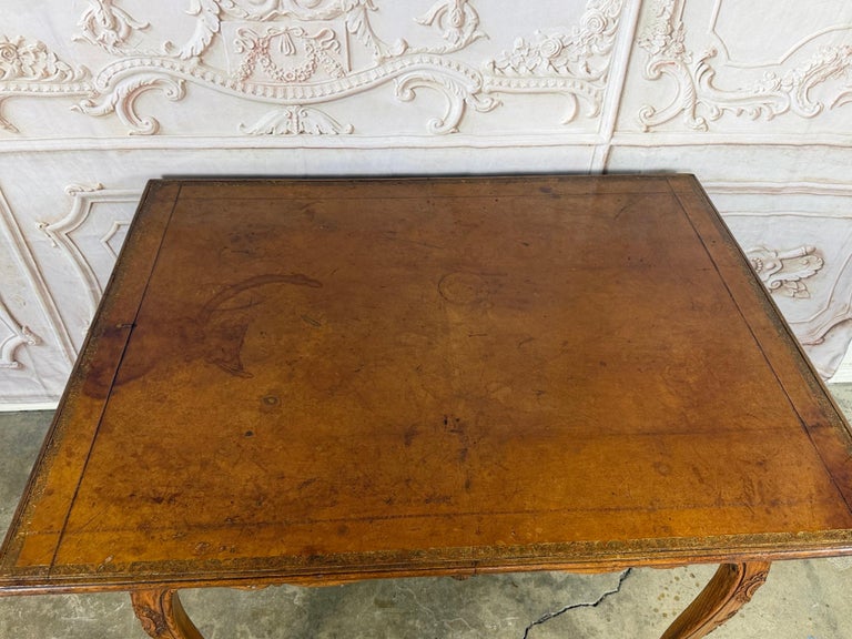 Antique French Louis XV Coffee Table, Solid Oak, Circa 1890