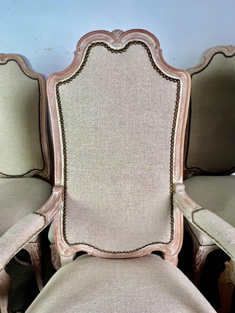 Set of '8' French Louis XV Style Dining Chairs