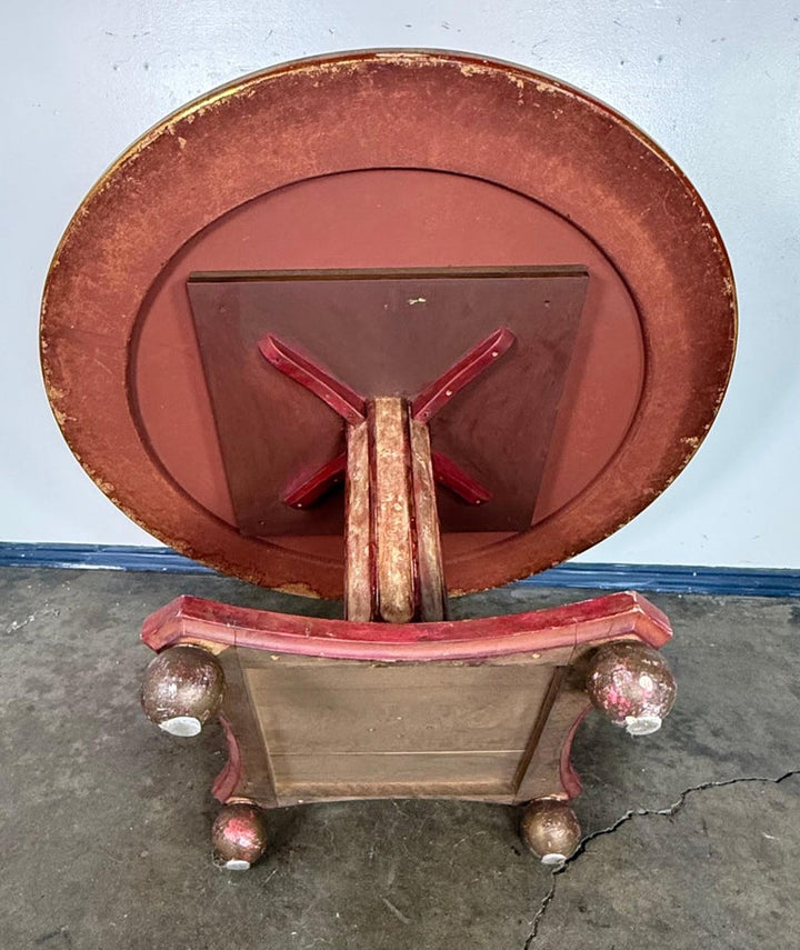 Hand-Painted Italian Map Center Table, circa 1940s